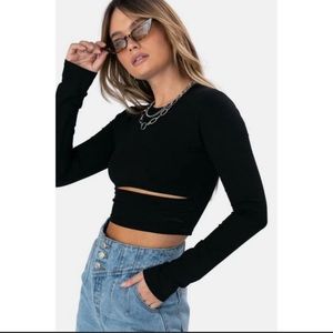 Black long-sleeve shirt